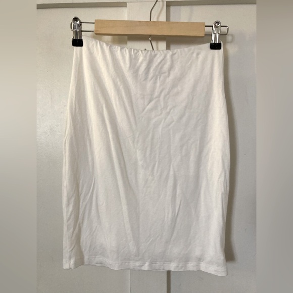 Lulus small white bodycon mini skirt soft stretchy elastic waist S7D1643M94 - Picture 1 of 6
